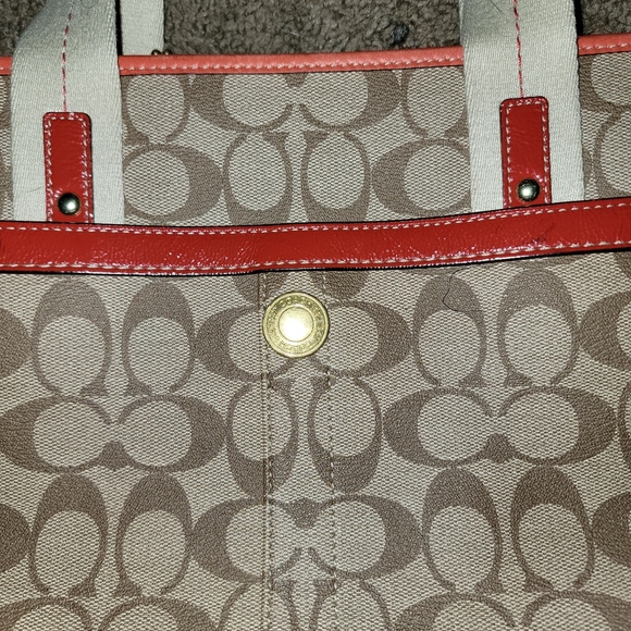 Coach Drawstring Signature Drawstring Carryall Shoulder Bag - Brown - Picture 5 of 11